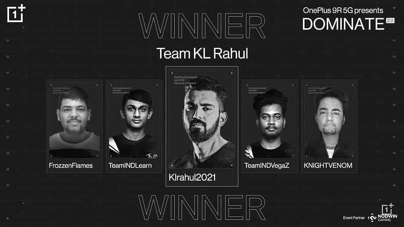 Team KL Rahul crowned OnePlus Dominate 2.0 COD Mobile champions